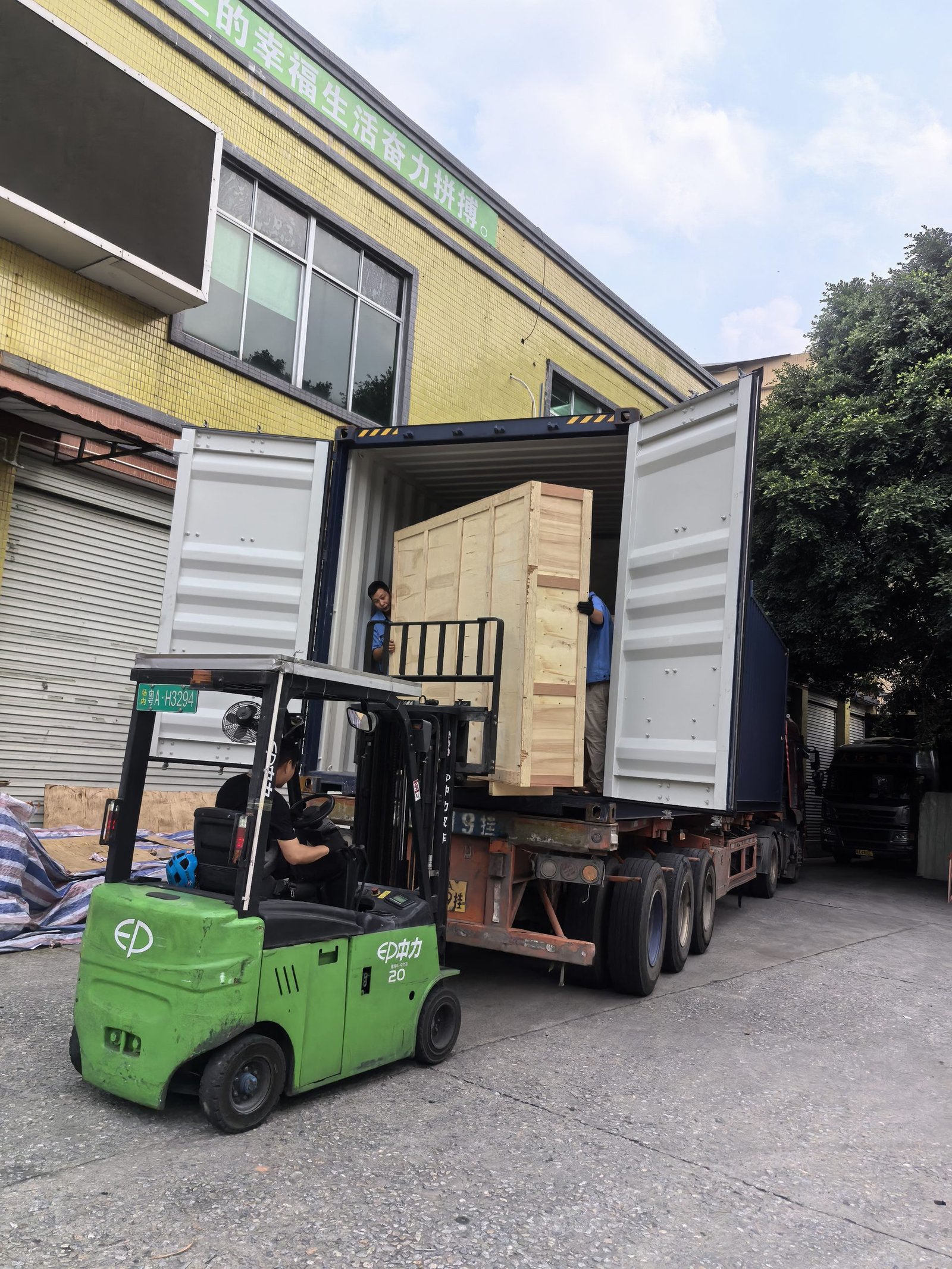 Shipment ready for container loading